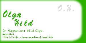 olga wild business card